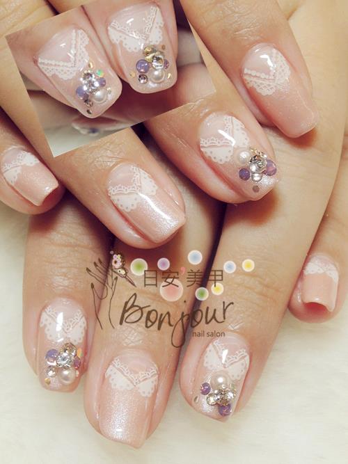 氣質V領造型光療指甲 - 台北東區美甲:日安美甲 Bonjour Nail Salon