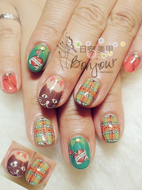毛衣喵喵光療指甲 - 台北東區美甲:日安美甲 Bonjour Nail Salon