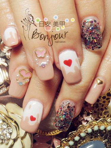 台北東區美甲 日安美甲:甜心冰淇淋光療指甲 Bonjour Nail Salon