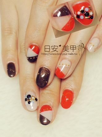 台北東區美甲 日安美甲:簡單的點點貝殼風光療指甲 Bonjour Nail Salon