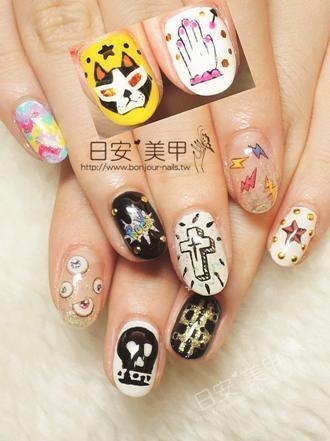 台北東區美甲 日安美甲:可愛造型混搭風光療指甲 Bonjour Nail Salon