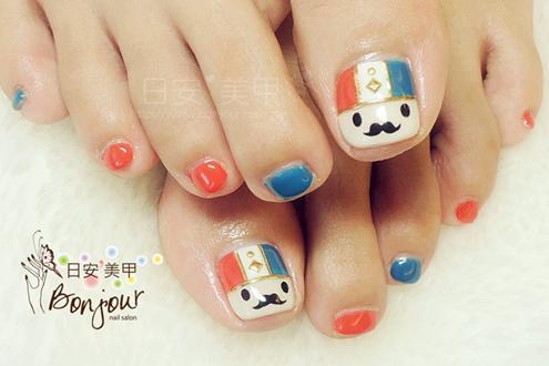 台北東區美甲 日安美甲:足之法國小兵光療指甲 Bonjour Nail Salon