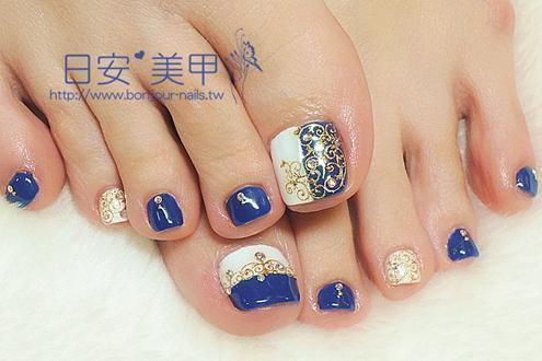 台北東區美甲 日安美甲:優雅宮庭風光療指甲 Bonjour Nail Salon