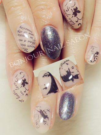 台北東區美甲 日安美甲:個性臉譜光療指甲 Bonjour Nail Salon