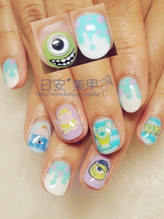台北東區美甲 日安美甲:怪獸大學光療指甲 Bonjour Nail Salon
