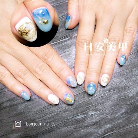 東區美甲.日安美甲 夏日的海洋風~海龜,海馬~魚群優游去