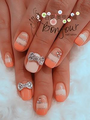 可愛甜心風光療指甲 - 台北東區美甲指甲彩繪:日安美甲 Bonjour Nail Salon