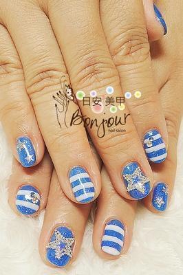 夏日海洋風光療指甲 - 台北東區指甲彩繪:日安美甲 Bonjour Nail Salon