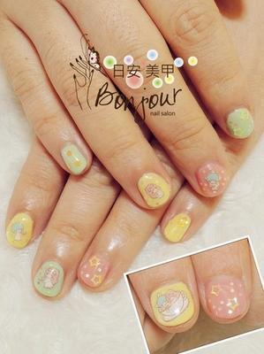 糖果色KiKILaLa光療指甲 - 台北東區美甲指甲彩繪:日安美甲 Bonjour Nail Salon