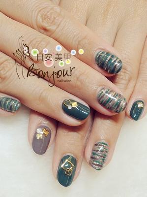 迷彩風情光療指甲 - 台北東區美甲:日安美甲 Bonjour Nail Salon