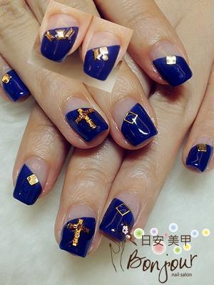 斜紋十字風光療指甲 - 台北東區美甲指甲彩繪:日安美甲 Bonjour Nail Salon