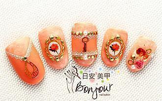 往日風情復古風光療指甲:台北東區美甲彩繪店-Bonjour Nails