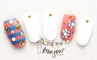 夏日海洋風光療指甲3:台北東區美甲彩繪店-Bonjour Nails