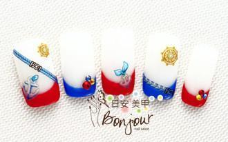 夏日海洋風光療指甲4:台北東區美甲彩繪店-Bonjour Nails