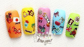 環遊世界風光療指甲:台北東區美甲彩繪店-Bonjour Nails