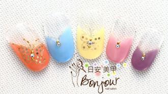 高雅系5色光療指甲:台北東區美甲彩繪店-Bonjour Nails