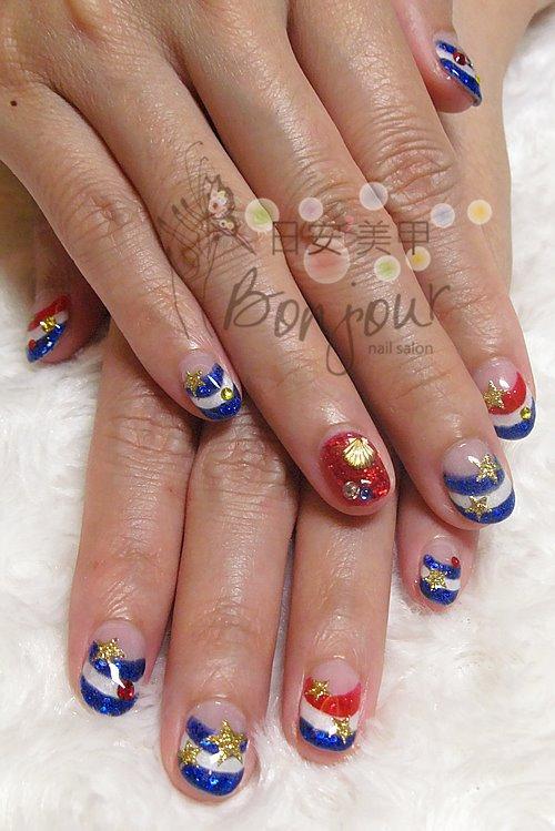 夏夏海洋風光療指甲:台北東區美甲彩繪店-Bonjour Nails