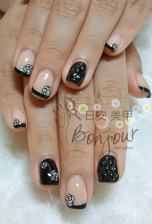 菱格紋香香風光療指甲:台北東區美甲彩繪店-Bonjour Nails