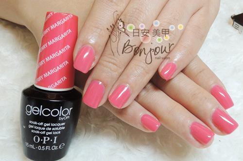 OPI-Gelcolor-膠糖光療-Strawberry-Margarita-Bonjour Nail Salon:台北東區光療指甲彩繪店