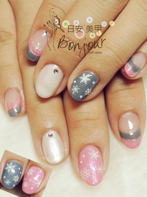 聖誕風格光療指甲2 - 臺北東區美甲:日安美甲 bonjour nail salon